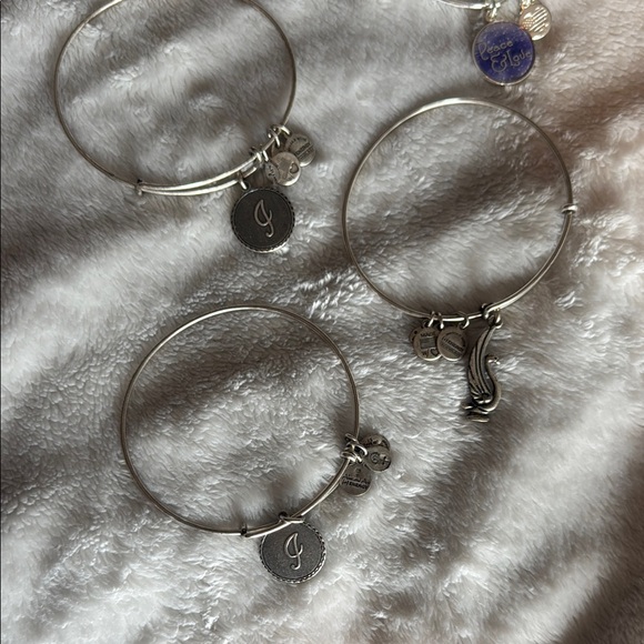 Alex and Ani Silver Minimalist Charm Bracelets Set - Picture 2 of 8
